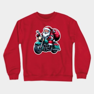 Santa's High-Speed Christmas Ride - Spread the Joy! Crewneck Sweatshirt